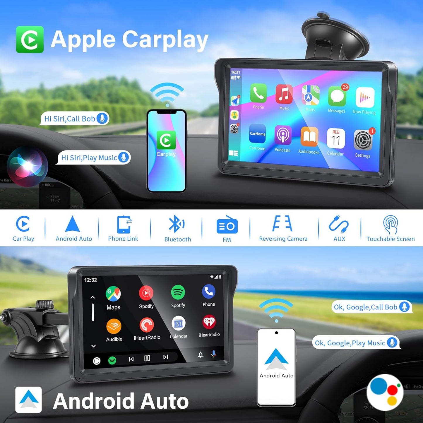 Apple & Android CarPlay Screen - Cheap & easy CarPlay in your old car